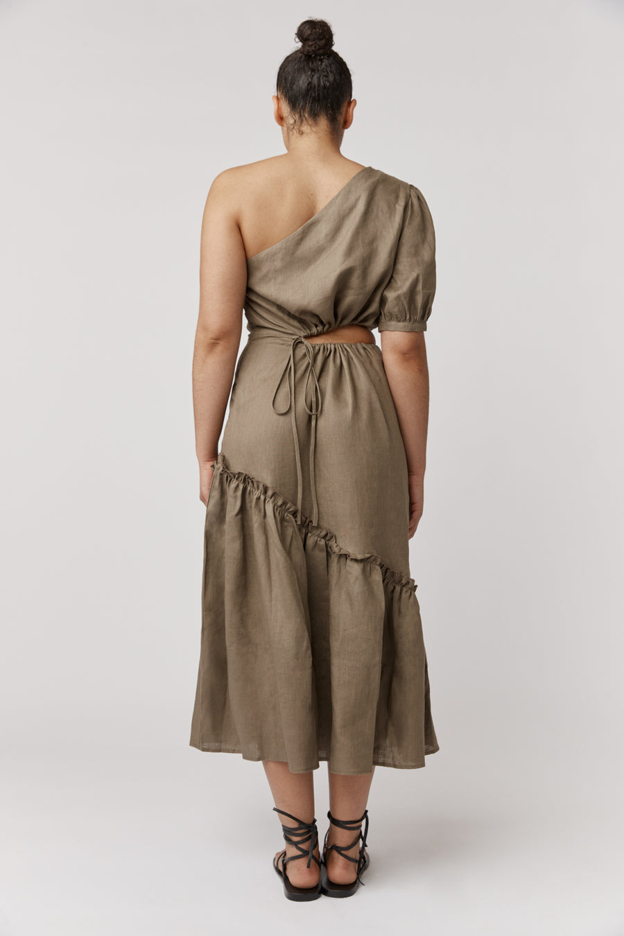 Eleanor One Shoulder Midi Dress