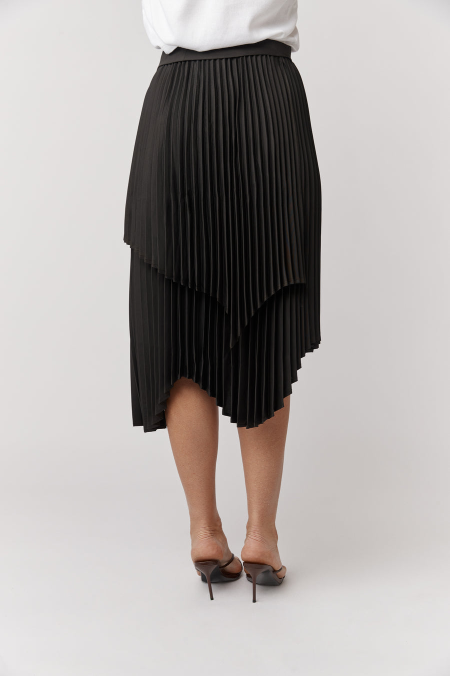 Edith Pleated Asymmetrical Skirt