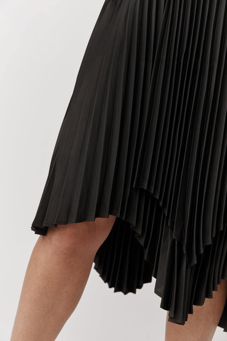 Edith Pleated Asymmetrical Skirt